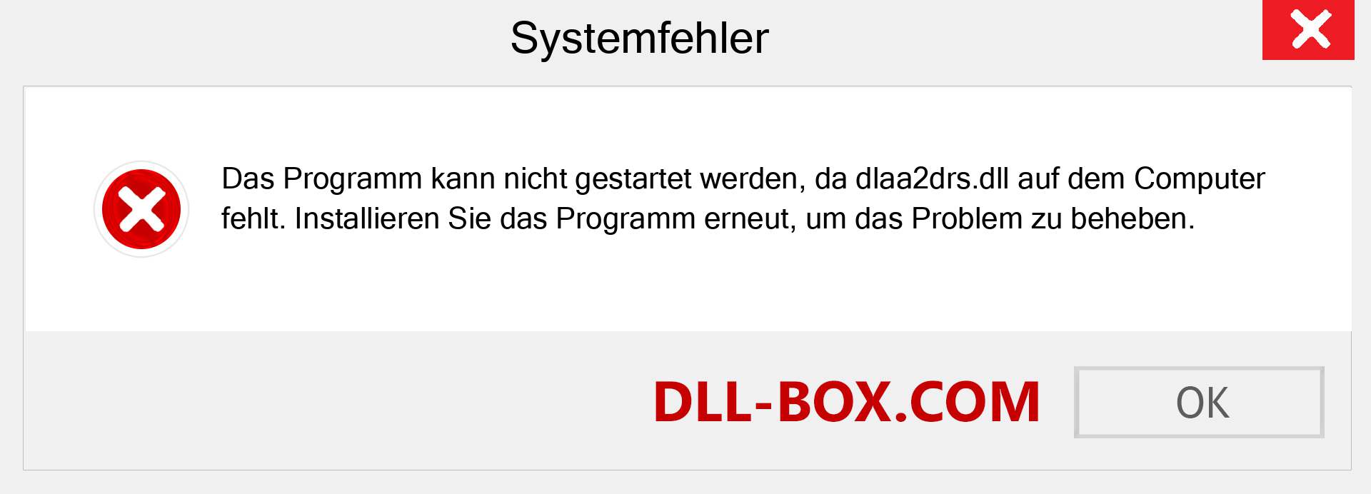 dlaa2drs.dll-Datei fehlt?. Download für Windows 7, 8, 10 - Fix dlaa2drs dll Missing Error unter Windows, Fotos, Bildern